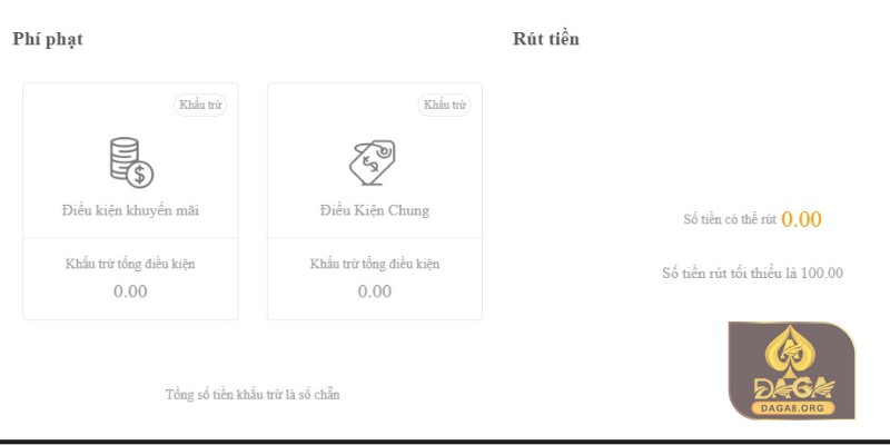 Rút Tiền DAGA - Hướng Dẫn Rút Tiền Nhanh Chóng 2024 5 Giao diện rút tiền tại DAGA Casino